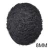 Afro Curly Mens Toupee African American Wig 10x8 All Transparent Lace Hairpiece Replacement Kinky Curly Human Hair System for Black Men Brazilian Remy Hair Unit Peluca para hombre FACE MIRACLE (8x10, #1 Jet Black8mm Wave Curl) view 2
