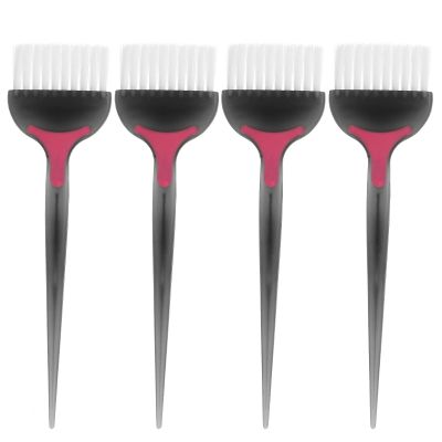 Hair Styling Accessories Hair Dye Brush Salon Brush: 4Pcs Tint Highlight Salon Barber Professional Coloring Applicator Black Blending