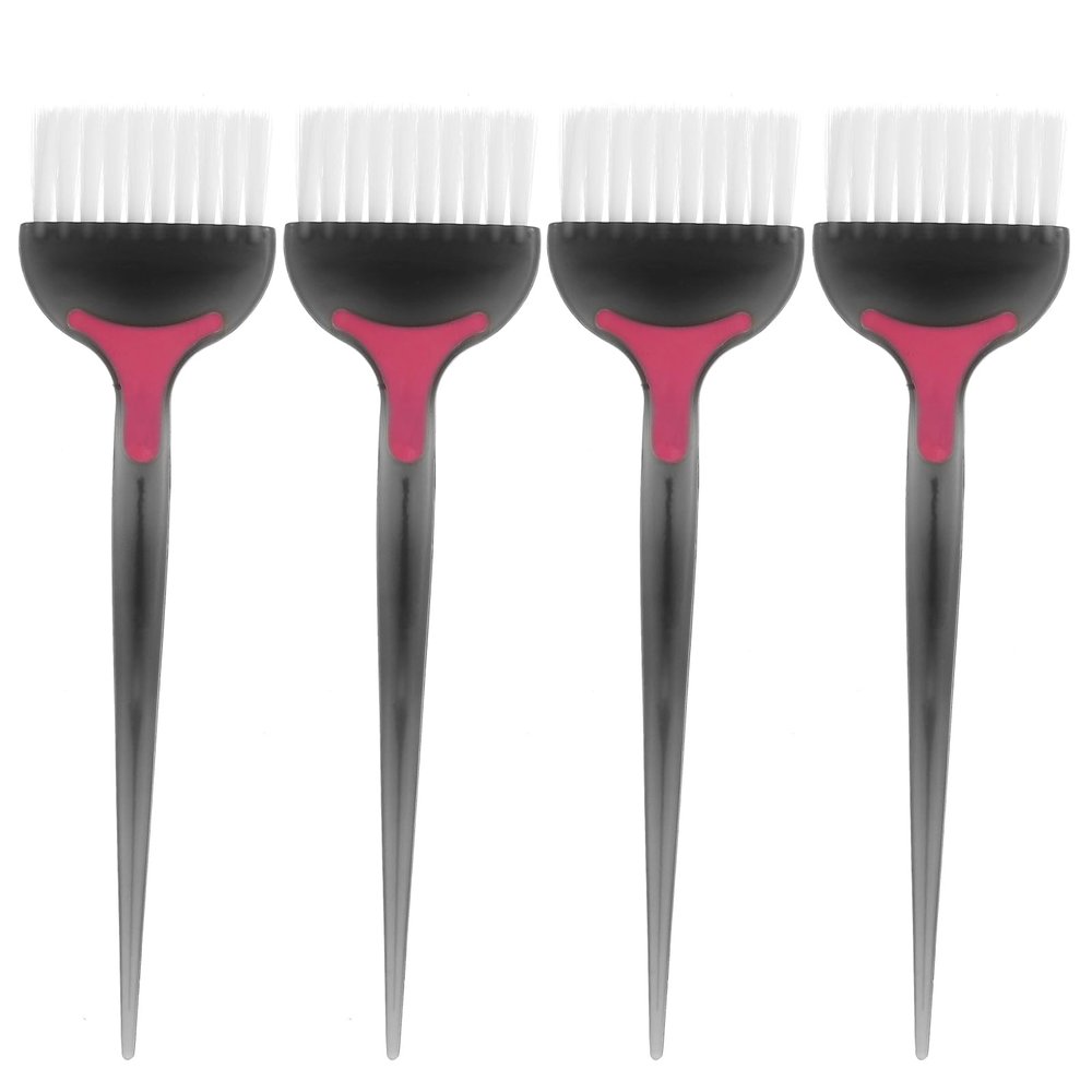 Hair Styling Accessories Hair Dye Brush Salon Brush: 4Pcs Tint Highlight Salon Barber Professional Coloring Applicator Black Blending