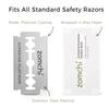 Zomchi Double Edge Razor Blades 2.0, 100 Counts Safety Razor Blades for Shaving, Platinum Stainless Steel Shaving Blades for Men and Women, Fits All Standard Double Edge Razors view 2