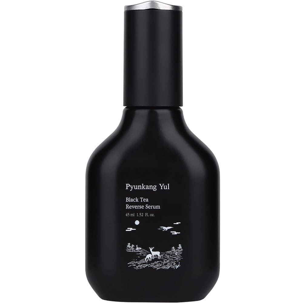 Pyunkang Yul PKY Black Tea Boosting Serum for Anti-aging, Condensed Nutrition for Fine Line Care with Kombucha, Ginseng Fruit Extract, Zero-Irritation, Korean Skincare (1.52 Fl. Oz, 45ml)