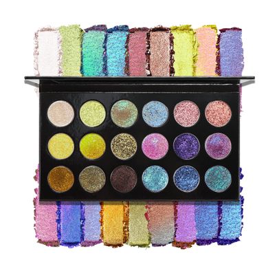 18 color eyeshadow palette,vegan eye shadow with special colors eyeshadow cosmetic Matte duochrome eyeshadow (make up-3black palette)