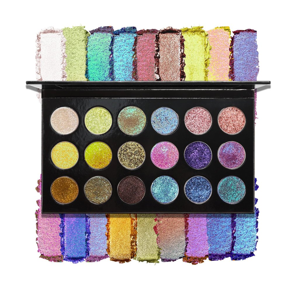 18 color eyeshadow palette,vegan eye shadow with special colors eyeshadow cosmetic Matte duochrome eyeshadow (make up-3black palette)