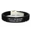 Krumfortable Living Brilliant Barber Black Glidelock Clasp Bracelet, Look at You Becoming a Barber and., Present for Coworkers, Unique Gifts from Team Leader view 1