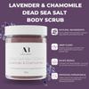 Amira Beauty Dead Sea Salt Body Scrub | Lavender & Chamomile | Foaming Shower Scrub with Organic Essential Oils | Exfoliates and Moisturizes Skin | 7 OZ view 3