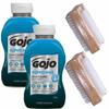 GOJO Supro Max Hand Cleaner Heavy Duty Cleaner Scrub, 2 Bottles 10 OZ each [Total of 20 Oz.] with 2 compatible Sparklen Wooden Nail Brushes view 1