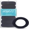 HOYOLS Large Black Hair Ties for Thick Hair, Soft Seamless Cotton Ponytail Holders, No-Damage Strong Bands for Women and Girls, No-Pull Scrunchies Headbands view 1