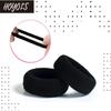 HOYOLS Large Black Hair Ties for Thick Hair, Soft Seamless Cotton Ponytail Holders, No-Damage Strong Bands for Women and Girls, No-Pull Scrunchies Headbands view 3
