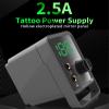 2.5A Tattoo Power Supply Digital LCD Screen Tattoo Machine Power Supplies With Mirror Surface For Tattoo Rotary Machines Kit Supplies,Black view 4