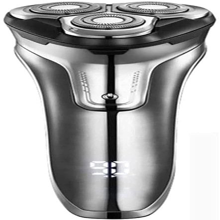 Dongng Electric Razor for Men, Men's Rotary Shavers Wet & Dry with Pop-up Trimmer, LED Display, Fast Charge, Waterproof Men Electric Razor (Sliver)