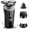 Dongng Electric Shaver for Men, 4 in 1 Head Shavers for Men Electric Rotary Razor Beard Trimmer Grooming Kit, Faster-Charging LED Display USB Rechargeable Ideal Gift view 1
