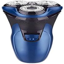 Dongng 3D Rechargeable Electric Shaver Rotary Shavers for Men Electric Shaving Razors with Pop-up Trimmer (Blue)