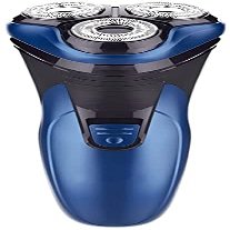 Dongng 3D Rechargeable Electric Shaver Rotary Shavers for Men Electric Shaving Razors with Pop-up Trimmer (Blue)