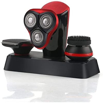 Dongng Electric Shaver for Men, 3 in 1 Head Shavers for Bald Men Electric Rotary Razor Beard Trimmer Grooming Kit - Waterproof, Faster-Charging LED Display USB Rechargeable (Black)