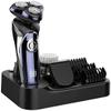 Dongng Mens Electric Shaver Razor Beard Trimmer Rotary Shaver, Full Body Washing, LED Display, Floating Cutter Head Wet Dry Shaver Waterproof Rechargeable 4 in 1 (Purple) view 1