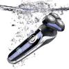 Dongng Mens Electric Shaver Razor Beard Trimmer Rotary Shaver, Full Body Washing, LED Display, Floating Cutter Head Wet Dry Shaver Waterproof Rechargeable 4 in 1 (Purple) view 3
