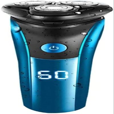 Dongng Mens Electric Razor for Men Electric Face Shavers Rechargeable Shaving Men's Cordless Razors Waterproof Wet Dry Rotary Shavers Beard Nose Mustache Trimmer (Blue)