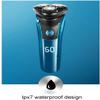 Dongng Mens Electric Razor for Men Electric Face Shavers Rechargeable Shaving Men's Cordless Razors Waterproof Wet Dry Rotary Shavers Beard Nose Mustache Trimmer (Blue) view 2