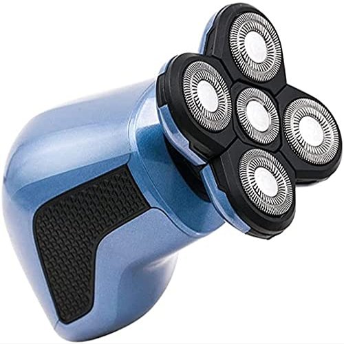 Dongng Mens Shavers Electric, Five-Head Mens Electric Razor for Shaving Waterproof Portable Shaver Cordless USB Rechargeable, for Boyfriend, Dad, Husband (Blue)