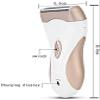 Dongng Woman Shaver, Ladies Electric Shaver, Wet/Dry Rechargeable Cordless Women's Razor Trimmer Remover Epilator Hair Removal Shaver for Face Leg Armpit Arm Bikini Line Body (Gold) view 2