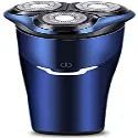 Dongng Electric Razor for Men Shavers for Men Rotary Shaver Razor Wet and Dry with Pop-Up Trimmer IPX7 Waterproof USB Rechargeable Multifunctional Electric Razor (Blue)