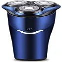 Dongng Electric Razor for Men Shavers for Men Rotary Shaver Razor Wet and Dry with Pop-Up Trimmer IPX7 Waterproof USB Rechargeable Multifunctional Electric Razor (Blue)