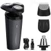 Dongng Electric Shaver for Men, Rechargeable IPX7 Waterproof 4 in 1 Men's Rotary Shavers Cordless Wet and Dry Electric Shaving Razors for Husband, Father and Son Gift (Black) view 1
