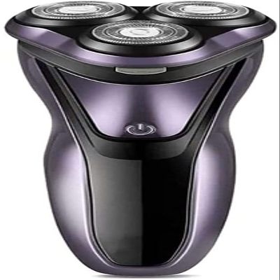 Dongng Electric Razor for Men, Rotary Shaver Beard Trimmer, Wet Dry Men Shaver Waterproof USB Charging, with Pop-up Trimmer, Best Gift for Men Dad (Purple)