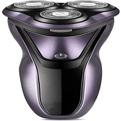 Dongng Electric Razor for Men, Rotary Shaver Beard Trimmer, Wet Dry Men Shaver Waterproof USB Charging, with Pop-up Trimmer, Best Gift for Men Dad (Purple)