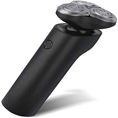 Dongng Electric Shavers for Mens,Electric Razor Dry Wet Waterproof Mens Rotary Facial Shaver, Portable Face Shaver Cordless Travel Rechargeable Rotary Shaver for Husband Dad (Black)