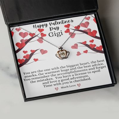 Crown Pendant Necklace - Gift for Gigi, Gift for Gigi for Valentine's Day, Valentine's Day Gift for Gigi, Jewelry for Gigi, Gigi Necklace