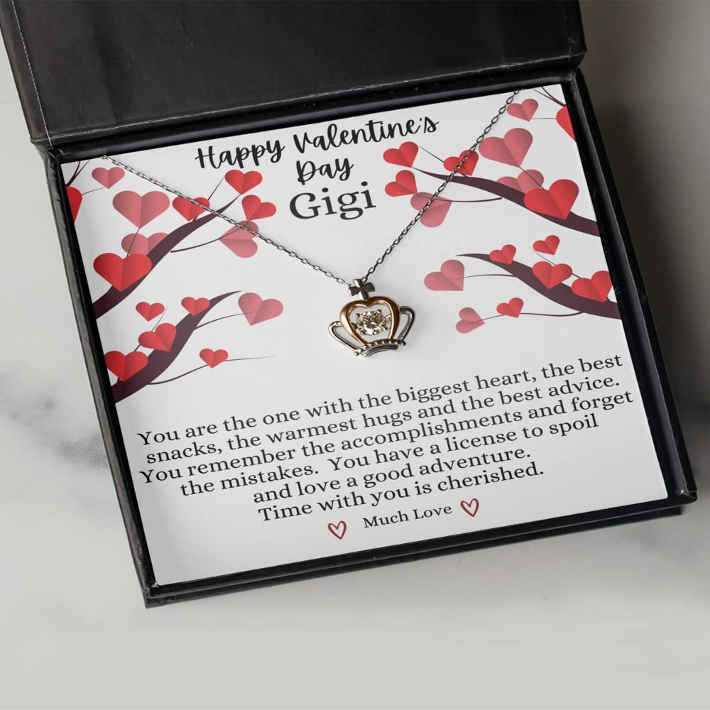 Crown Pendant Necklace - Gift for Gigi, Gift for Gigi for Valentine's Day, Valentine's Day Gift for Gigi, Jewelry for Gigi, Gigi Necklace