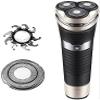 Dongng Electric shavers for Men Wet and Dry Rechargeable Mens Razor Waterproof Electric Razor 3D Rotary Razors USB 2 Hours Fast Charge Ideal Gift view 4