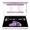 Amethyst40 Gua Sha and Roller, Amethyst Purple and Gold, 6 3/8 x 8 3/4 view 2