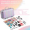 Hot Sugar All In One Makeup Set for Teenager Girls 10-12 Full Makeup Kit for Beginners Includes Eye Shadow Palette Blush Lip Gloss Lipstick Eye Pencil Brush Mirror (Purple Heart) view 3