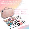 Hot Sugar All In One Makeup Set for Teen Girls - Full Makeup Kit for Beginners With Eye Shadow Palette, Blush, Lip Gloss, Brush, Mirror (Pink Heart) view 3