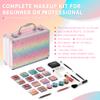 Hot Sugar Makeup Kit for Teenager Girls - Full Starter Cosmetics Set with Eye Shadow Lip Balm Blush Lip Gloss Brush Lip Pencil Eye Pencil and Mirror (Rainbow) view 3