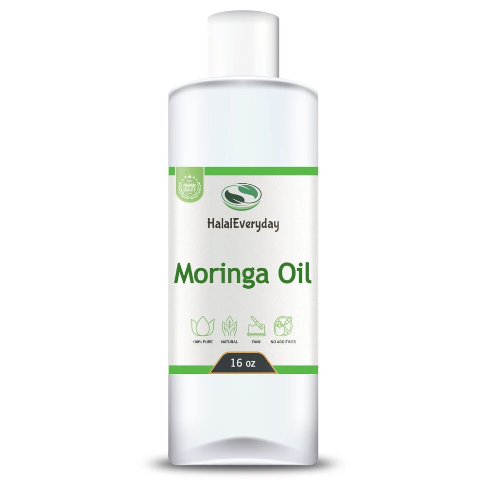 Moringa Oil - 100% Pure Natural Unrefined Virgin Organic | Cosmetic & Food Grade | For Skin, Body, Hair & Face (16 oz.)