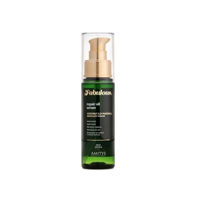 Amitys Professional Fabulous Repair Oil, Coconut Oil, D-Pantenol, Stronger, Softer Strands, Repair Hair Structure, Deep Strand Cleanse, Restore Hair Vitality, Increase Brightness, 60 milliliters