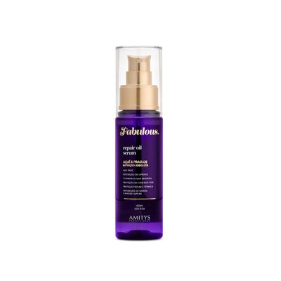 Amitys Fabulous Serum Aai & Pracaxi Oil Absolute Nutrition 60ml, Vitamins and minerals reposition, Reduces Frizz, Color Protection, Absolute Nutrition for Damaged hair strands