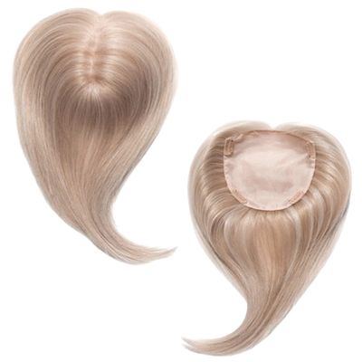ADD-ON TOP Human Hair/HF Synthetic Blend Topper by Envy, 6PC Bundle: Topper, 4oz Mara Ray Luxury Shampoo, Conditioner, & The One Hair Mask, Wide Tooth Comb, and 19 Page Belle of Hope Guide (Black)