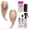 ADD-ON TOP Human Hair / HF Synthetic Blend Topper by Envy, 6PC Bundle: Topper, 4oz Mara Ray Luxury Shampoo, Conditioner, & The One Hair Mask, Wide Tooth Comb, and 19 Page Belle of Hope Guide (Light Grey) view 2