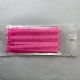 1000Pcs/bag Disposable MicroBrush Eyelashes Extension Individual Lash Removing Swab Micro Brush For Eyelash Extension Tools (Pink 0.2cm)