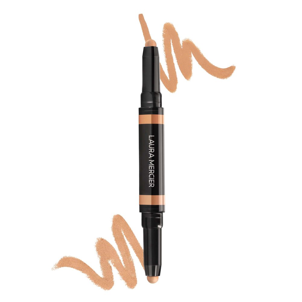 Laura Mercier Secret Camouflage Brighten and Correct Duo, 2-in-1 Face and Under Eye Concealer Stick, Blurs Imperfections and Reduces Appearance of Undereye Dark Circles, Full Coverage, 4N