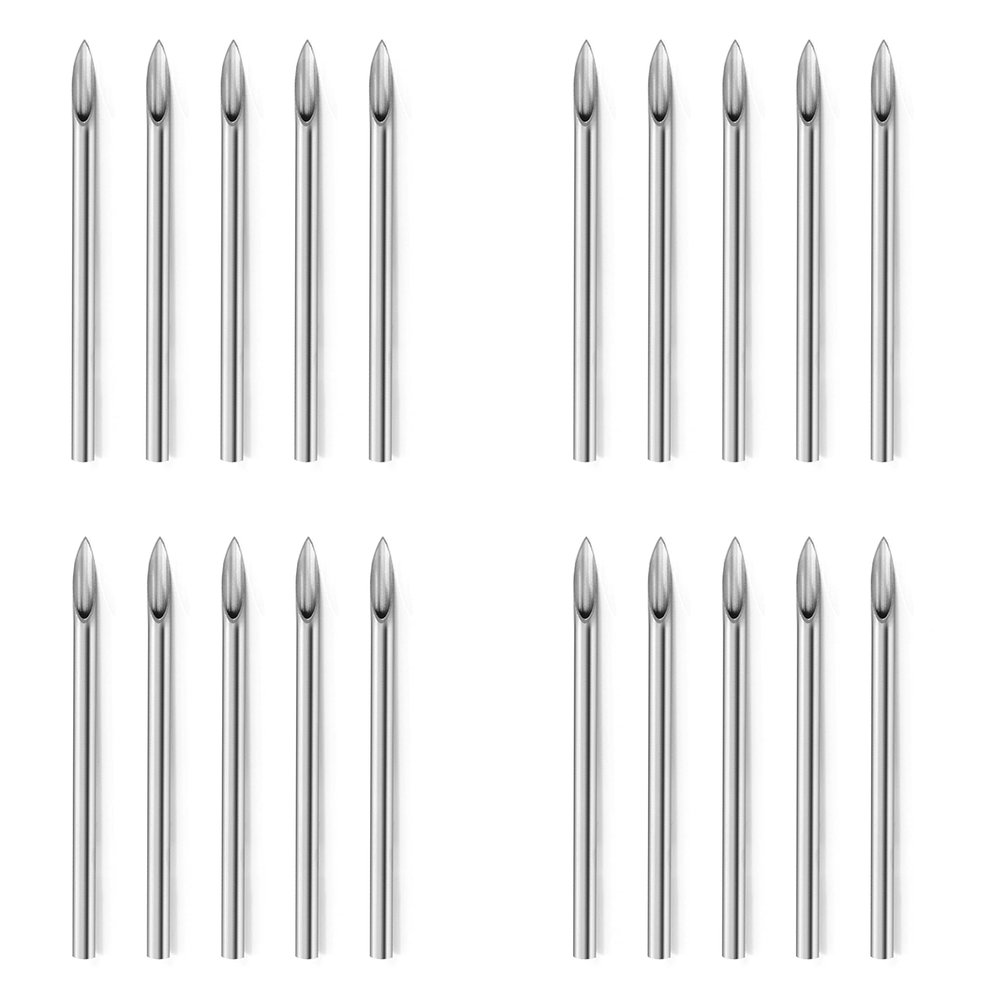 Vsnnsns 13G Piercing Needles Disposable Sterilized Stainless Steel Body Piercing Hollow Needles for Tongue Nipple Piercing Nose Septum Rings Earrings Piercing Jewelry
