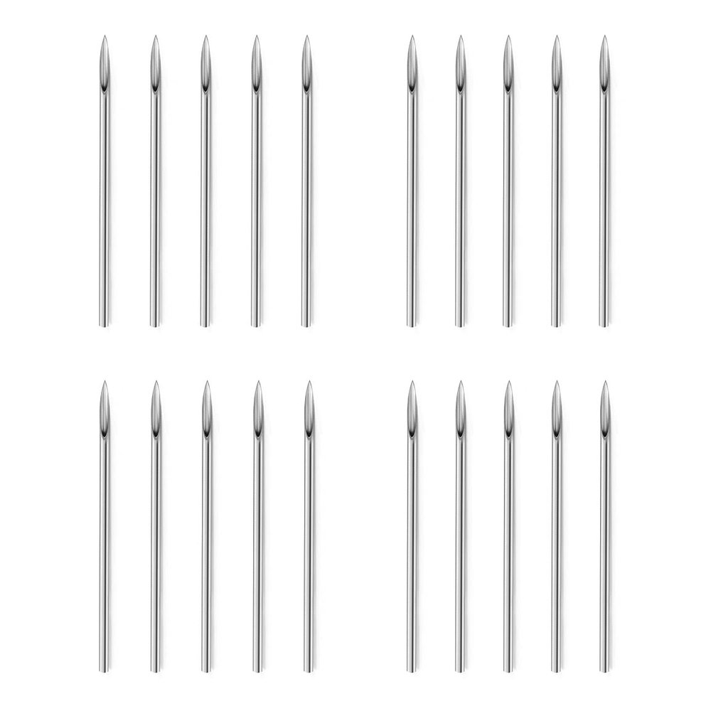 Vsnnsns 20G Piercing Needles 316L Surgical Steel Piercing Needles for Nose Septum Lip Tongue Belly Eyebrow Rings Cartilage Tragus Helix Rook Conch Daith Earrigns Piercing Needles 20 Gauge