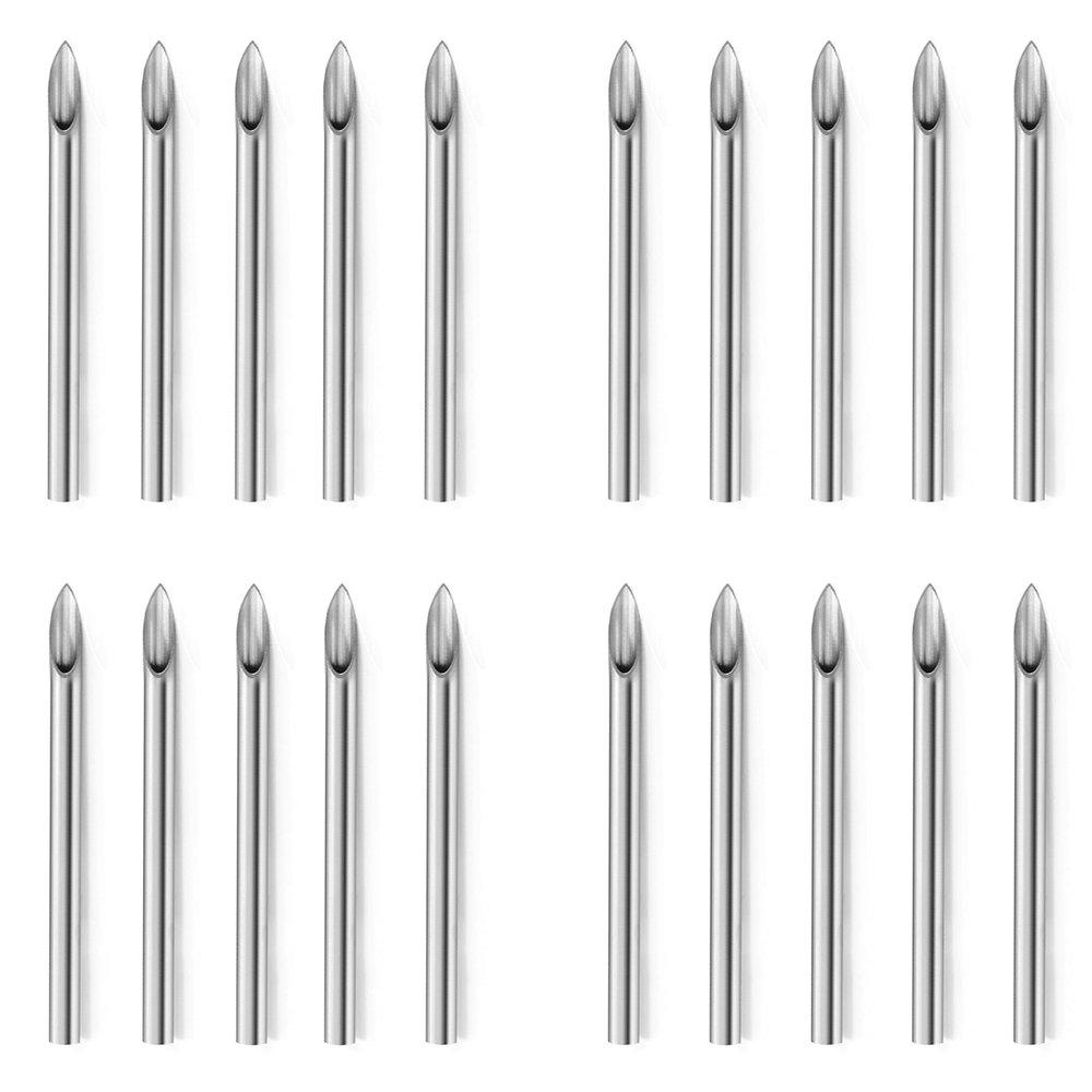 Vsnnsns 10G Piercing Needles 316L Surgical Steel Piercing Needles for Nose Septum Lip Tongue Belly Eyebrow Rings Cartilage Tragus Helix Rook Conch Daith Earrigns Piercing Needles 10 Gauge