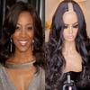 HAOKE Dark Brown U Part Body Wave Wigs for Black Women - Human Hair, 150% Density, 2"x4", Middle Part, U Shape Clip, Glueless, Full Machine Wigs (22 Inch) view 1