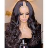 HAOKE Dark Brown U Part Body Wave Wigs for Black Women - Human Hair, 150% Density, 2"x4", Middle Part, U Shape Clip, Glueless, Full Machine Wigs (22 Inch) view 2