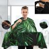 Visesunny Barber Cape - 3D Palm Leaf Polyester Hair Cutting Salon Apron Anti-Static Haircut Water-Resistant Shaving Cloth Beard Shaving Bib view 3